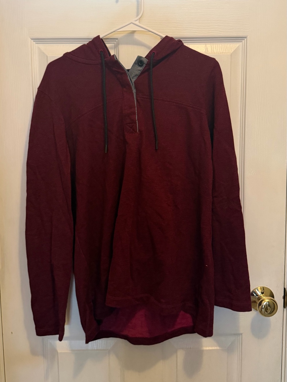 L.L. Bean Maroon Hooded Pullover